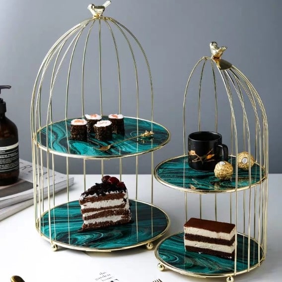Ariana-Round-Cage-Tray-Green