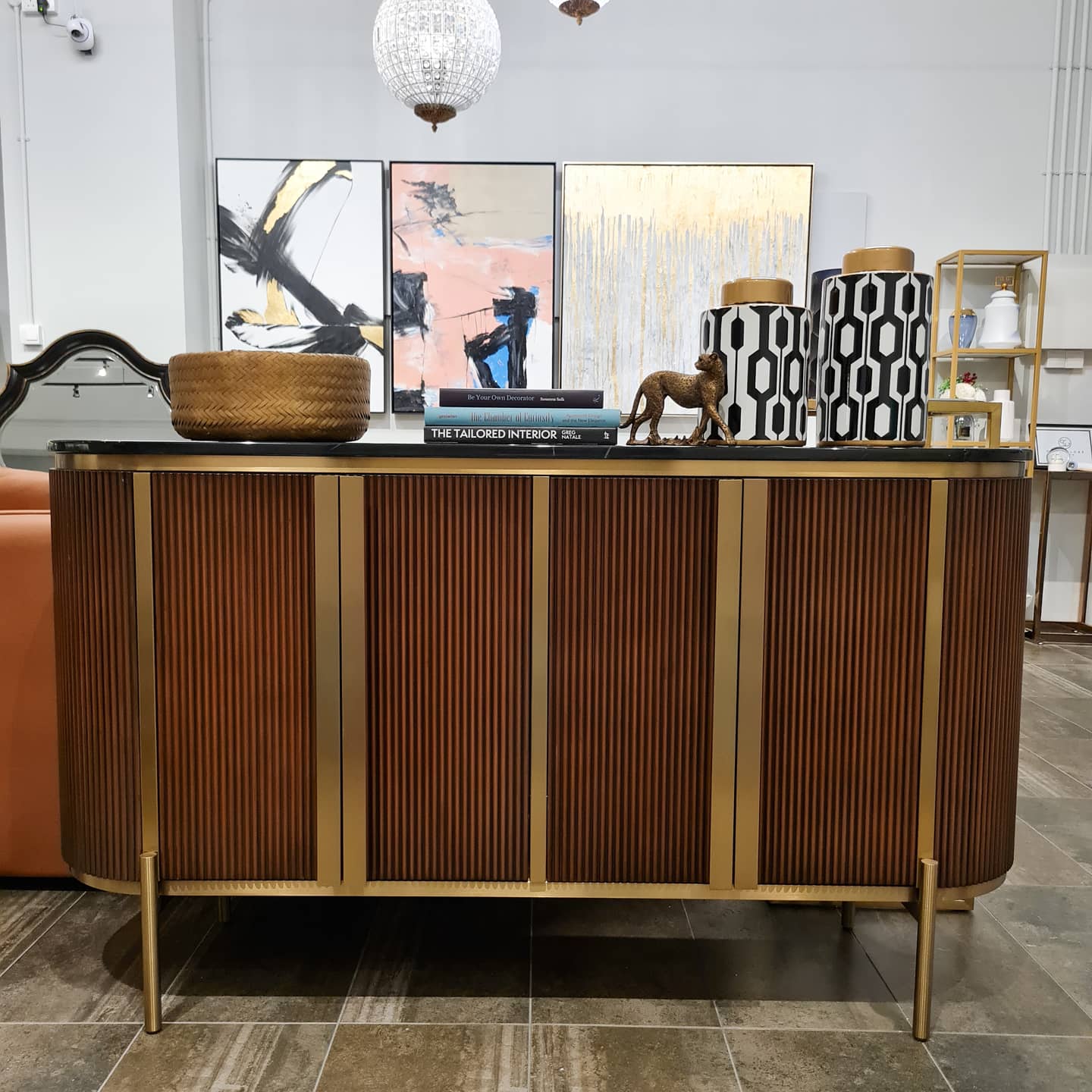 Heather-Mahogany-4-Door-Sideboard