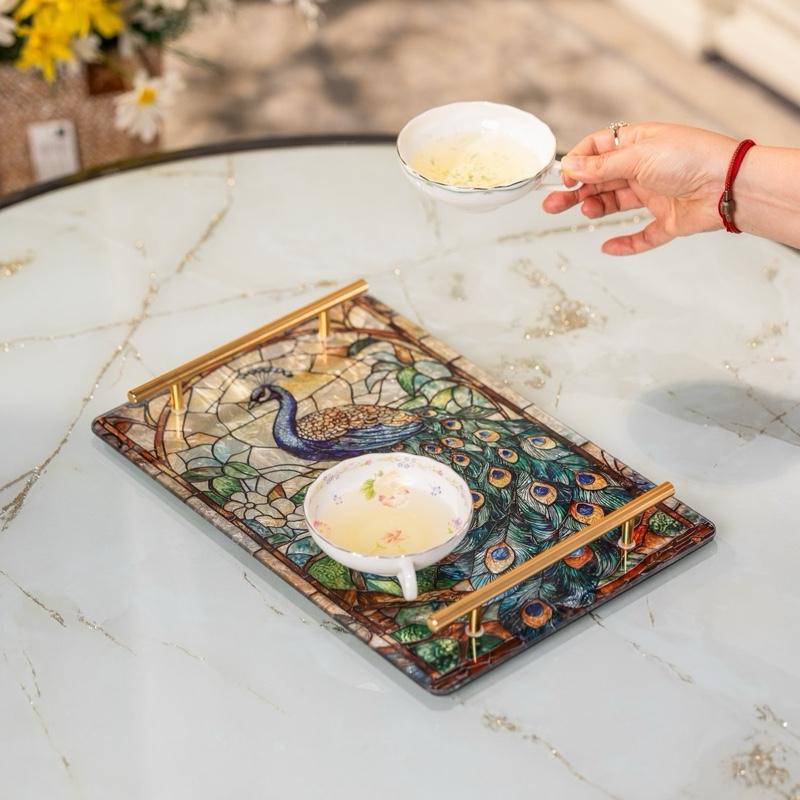 Sapphire-Peacock-Glass-Tray