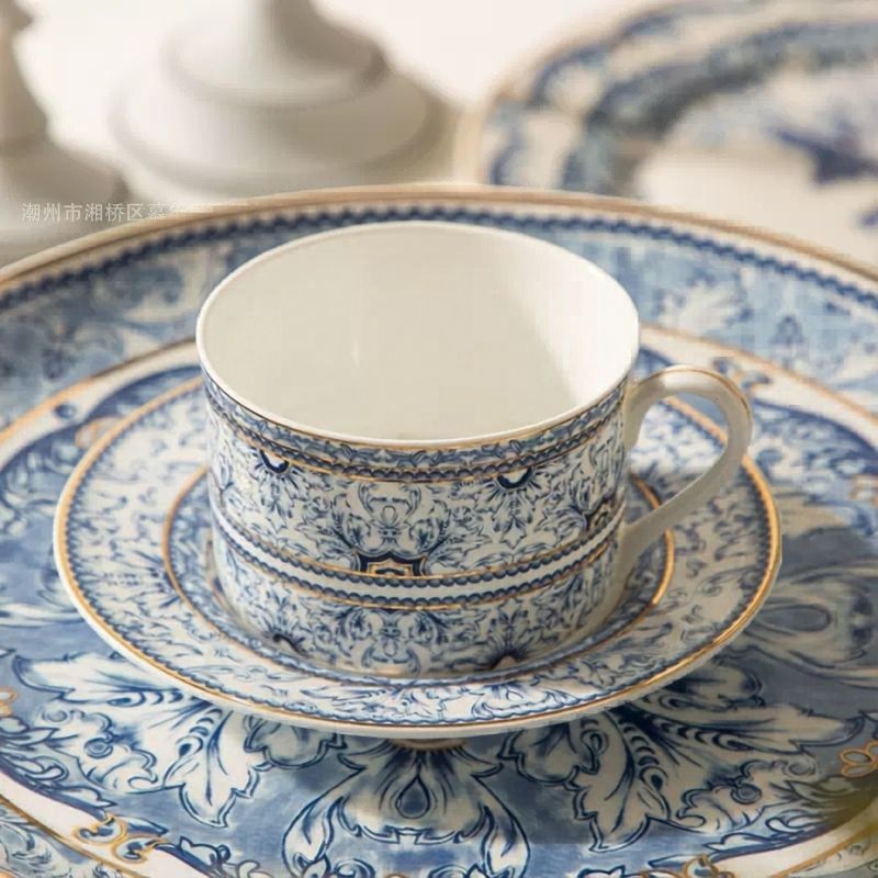 Victorian-Blue-Teacup-with-saucer